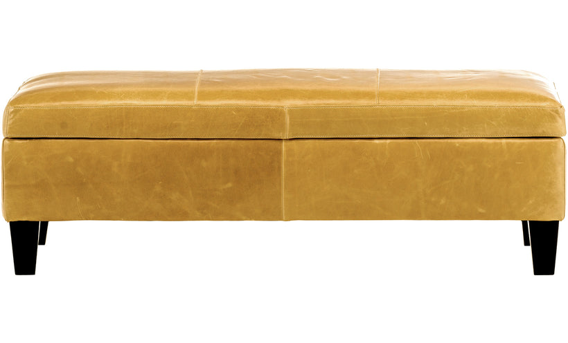 Echo Lager Leather Storage Ottoman